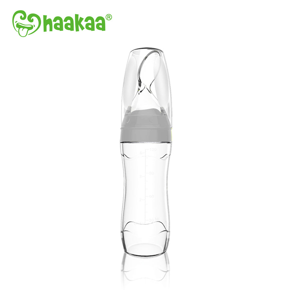 Haakaa Silicone Baby Food Dispensing Spoon with Cap 1 pk - HoneyBug 