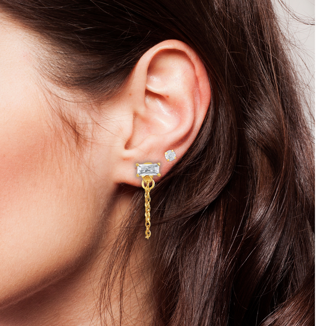 Bella Chain Stud Earring - HoneyBug 