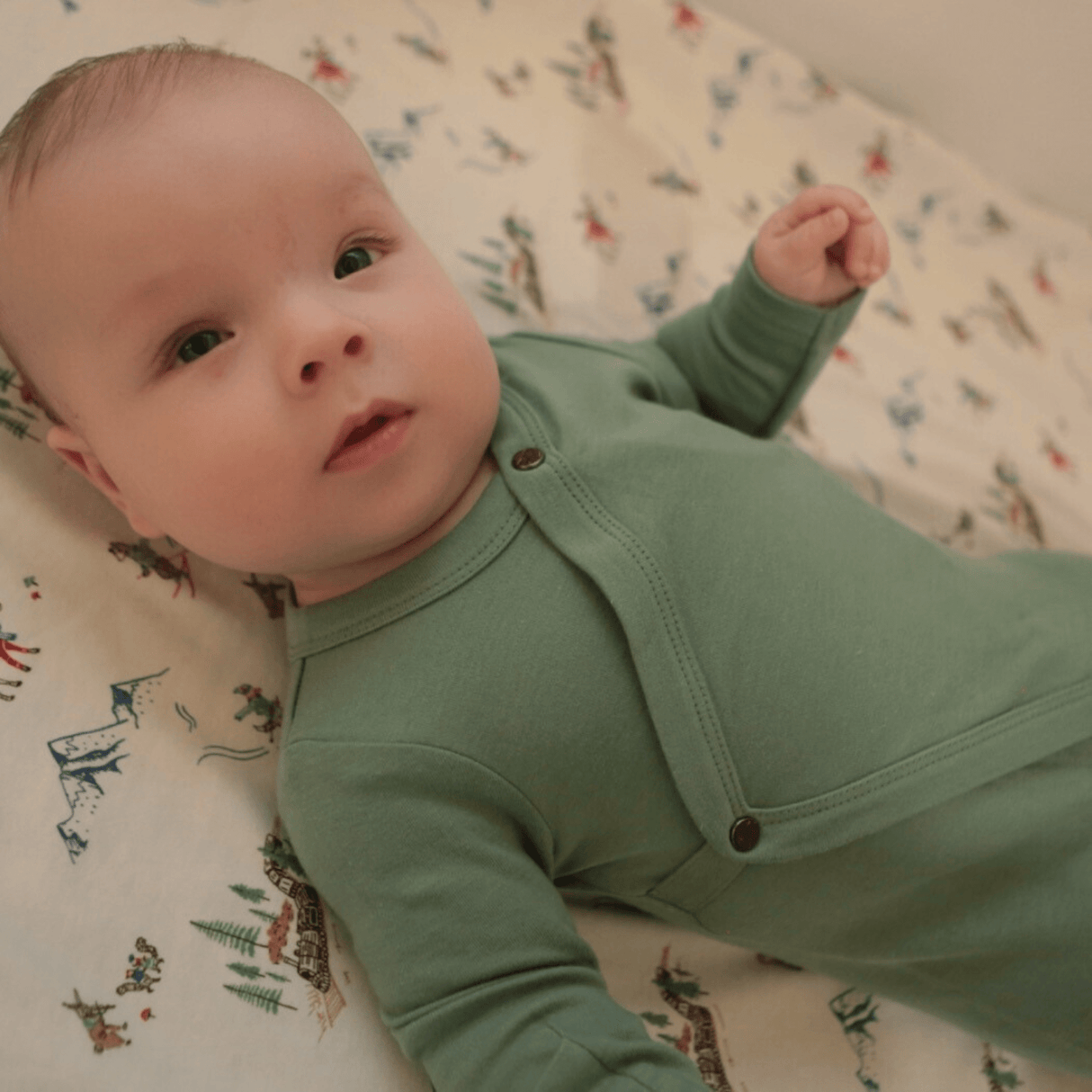 2 pc.  footie set | Red and Green - HoneyBug 