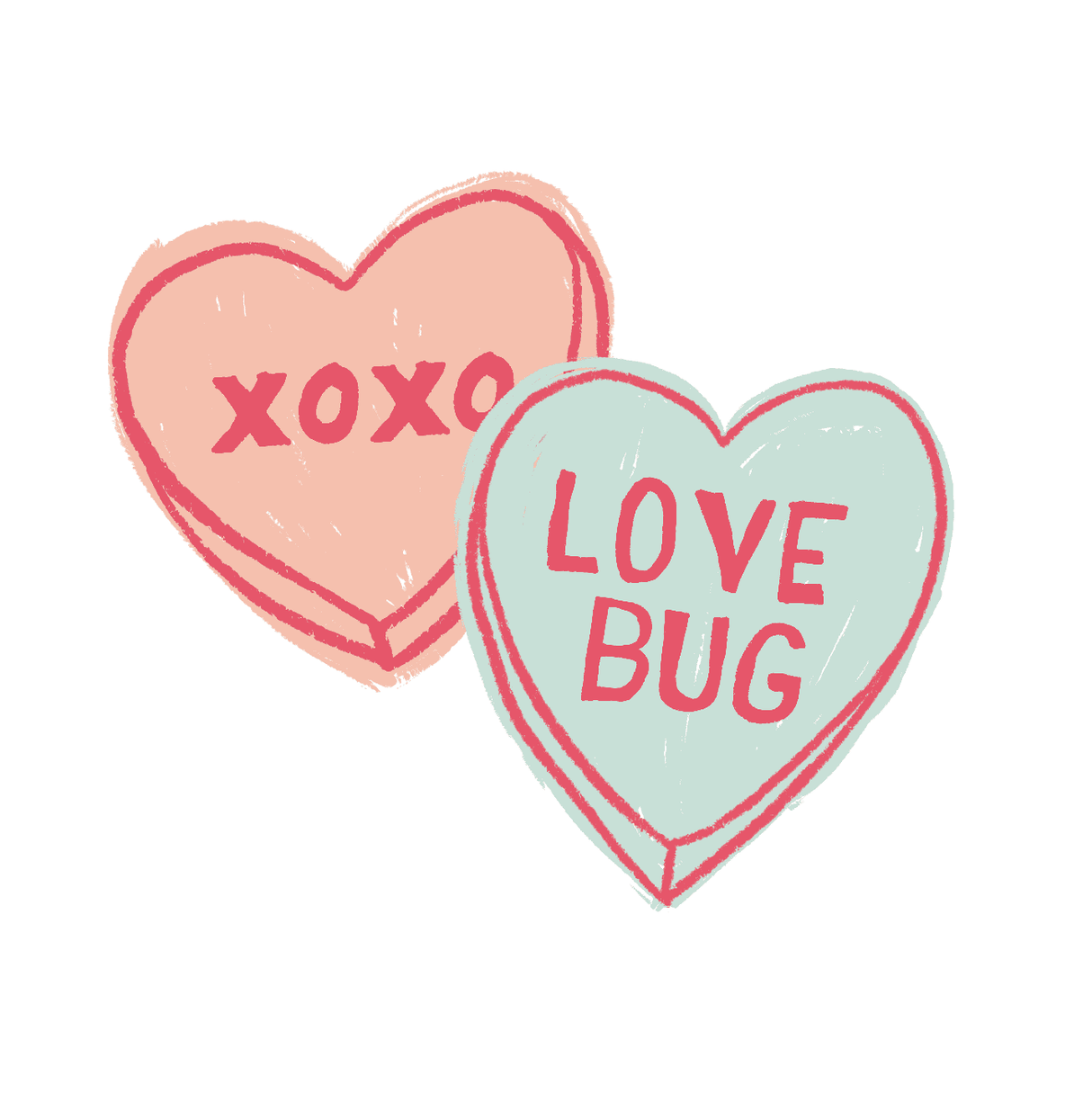 graphic bodysuit | candy hearts - HoneyBug 