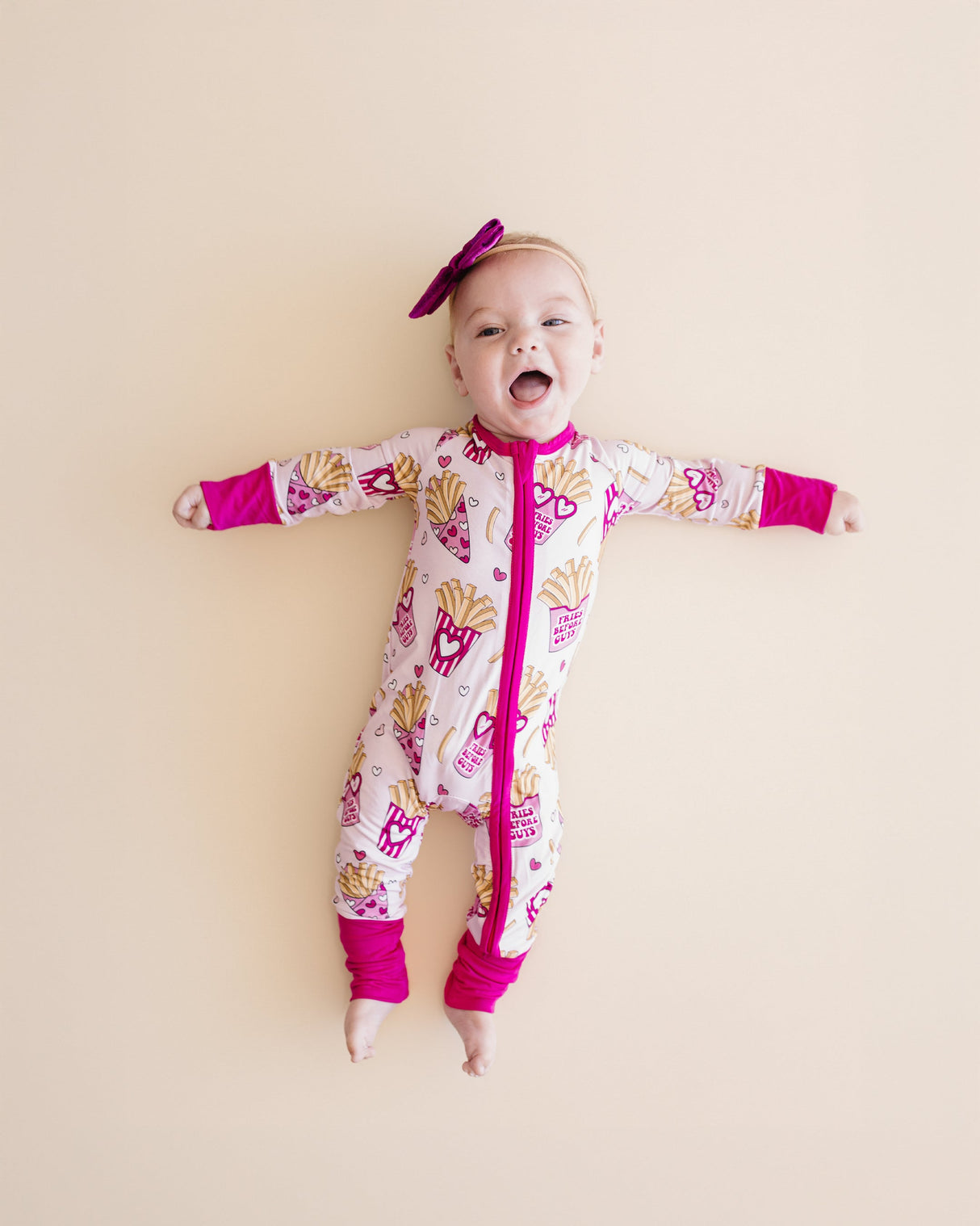 Bamboo Zip Romper | Fries Before Guys - HoneyBug 