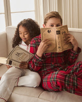 Kid's Brushed Twill Pajama Set in Imperial Tartan - HoneyBug 