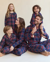 Kid's Brushed Twill Pajama Set in Windsor Tartan - HoneyBug 