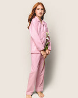 Kid's Flannel Pajama Set in Pink - HoneyBug 