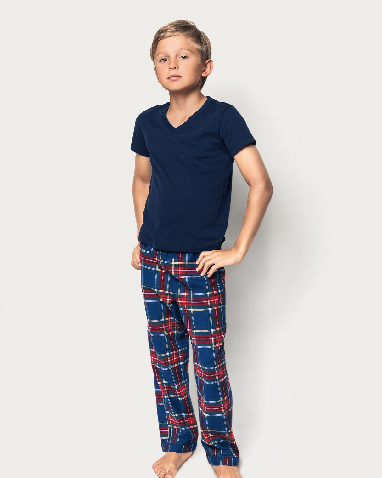 Kid's Brushed Twill Pajama Pant in Windsor Tartan - HoneyBug 