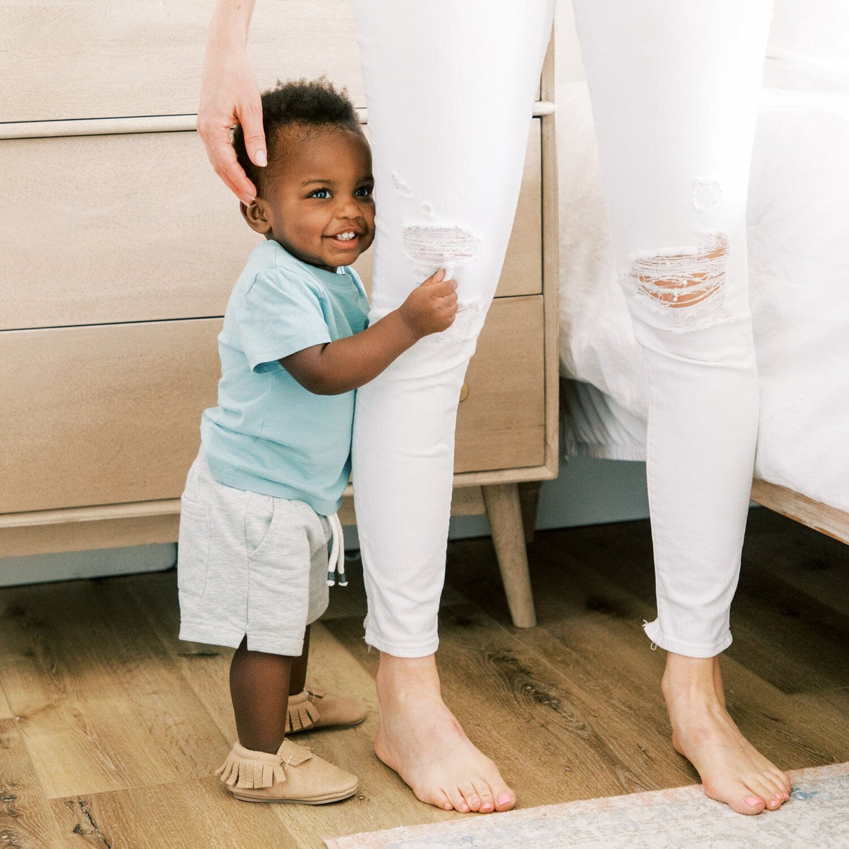 Weathered Brown Moccasin Baby Shoe - HoneyBug 