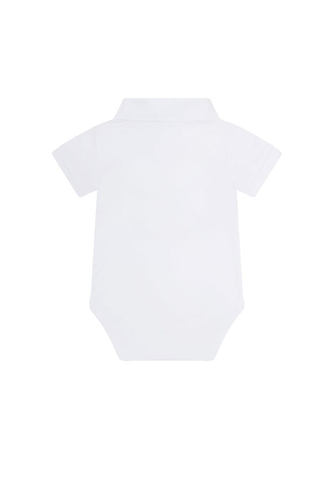 White Boy Short Sleeve Onesie - HoneyBug 