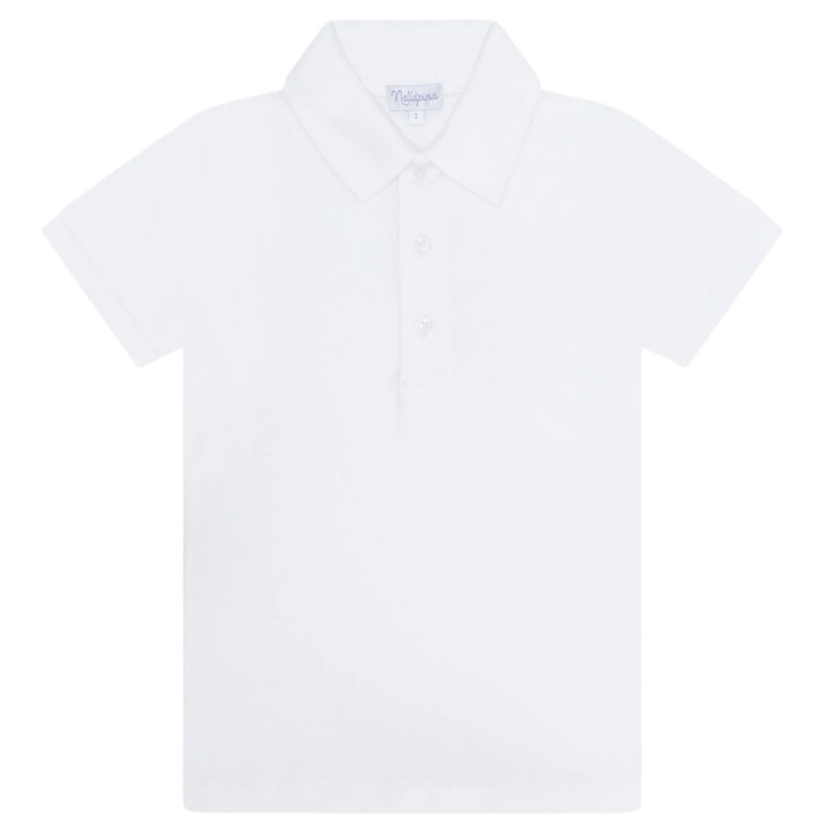 White Pima Cotton Polo Shirt - HoneyBug 
