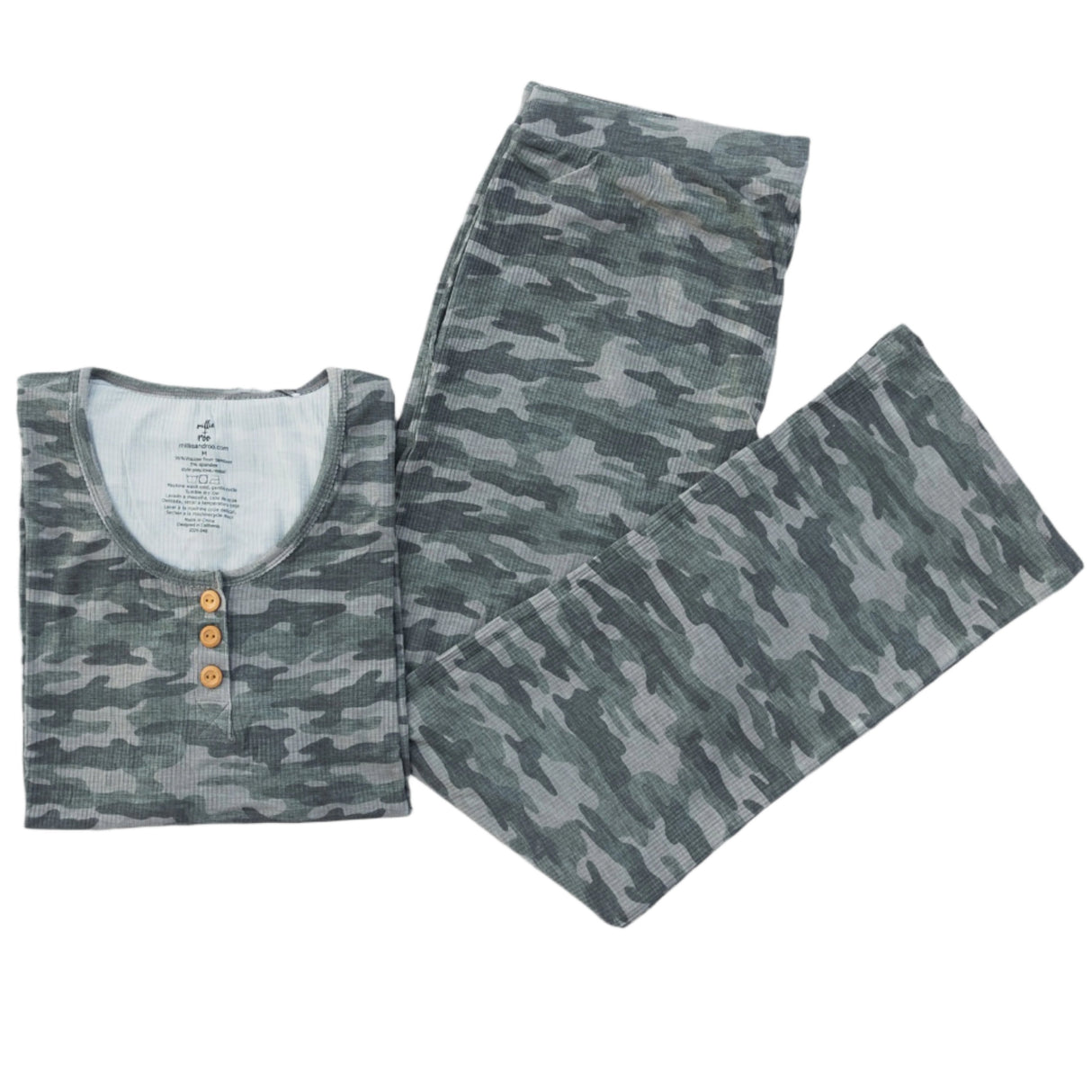 WOMEN'S PAJAMA SET- Chris Camo Ribbed - HoneyBug 