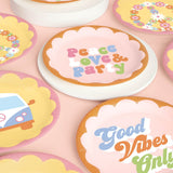 Groovy Plates - 24 Paper Plates