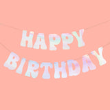 HBD Banner - Iridescent Foil Banner