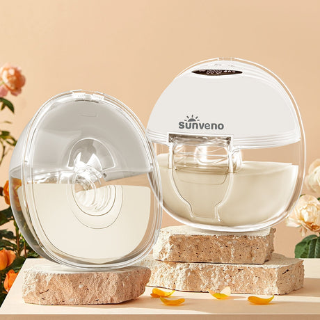 SUNVENO Hands-Free Wearable Electric Breast Pump Set