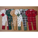 Red Plaid Bamboo Zipper - HoneyBug 