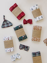 Green Plaid Bamboo Newborn Knot Hat - HoneyBug 