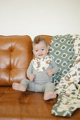 Outlaw Cowboy Classic Muslin Bib - HoneyBug 