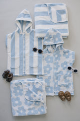 Coastal Floral Organic Cotton Beach Towel