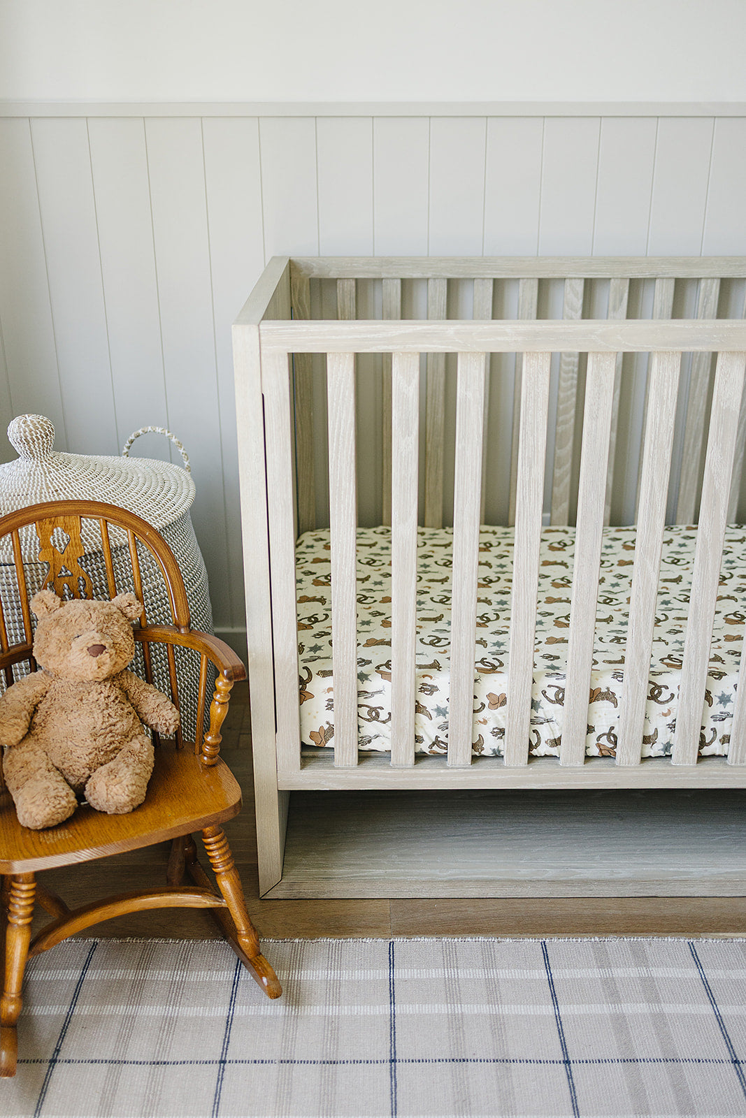 Outlaw Cowboy Muslin Crib Sheet - HoneyBug 
