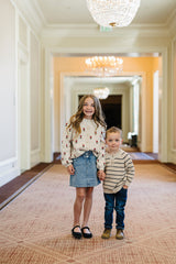 Stripe Button Knit Sweater - HoneyBug 