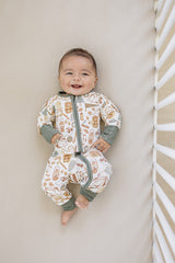 Camping Trip Ribbed Bamboo Zipper - HoneyBug 