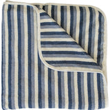 Blue Stripe Organic Cotton Beach Towel - HoneyBug 