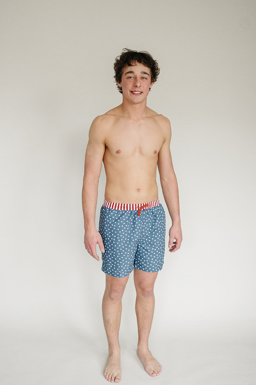 Stars and Stripes Adult Men's Swim Shorts - HoneyBug 