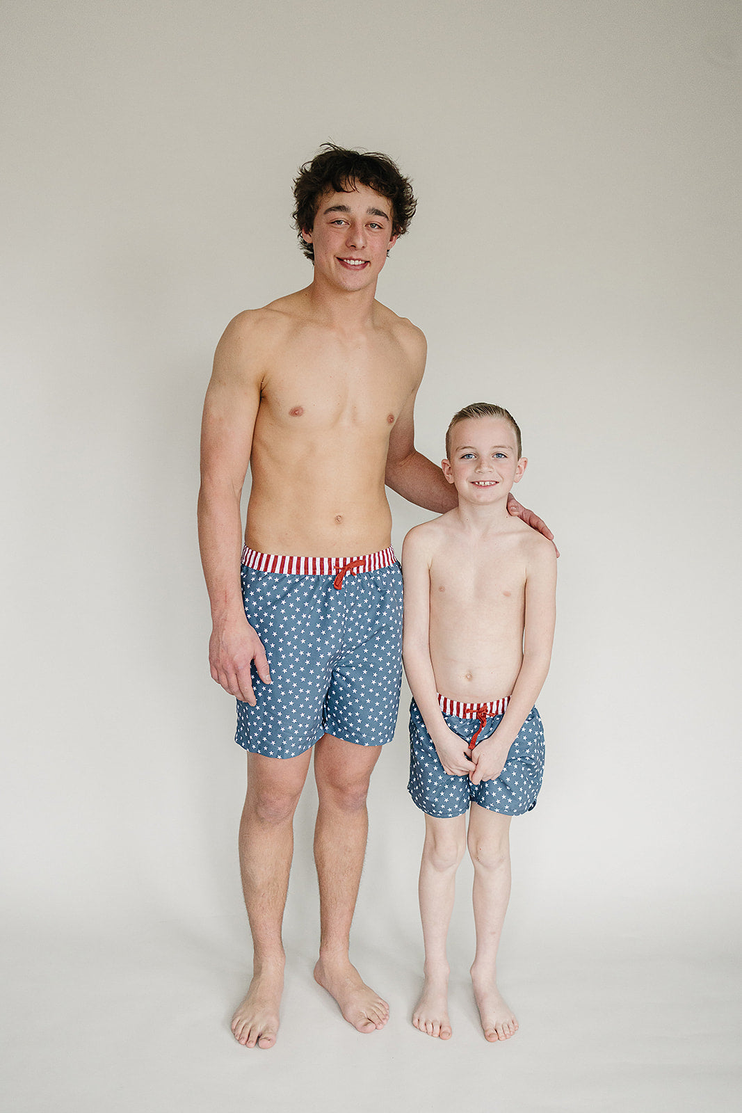 Stars and Stripes Adult Men's Swim Shorts - HoneyBug 
