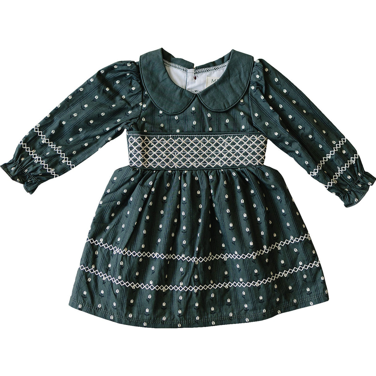 Tulip Smocked Peter Pan Collar Dress - HoneyBug 