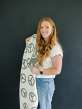 Peace Plush Blanket - HoneyBug 