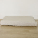 Taupe Stripe Muslin Changing Pad Cover - HoneyBug 