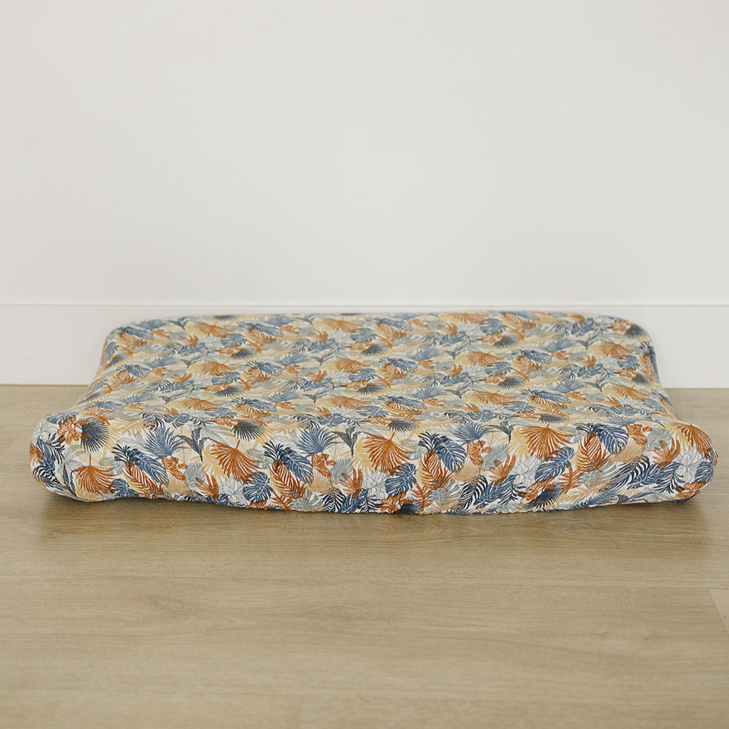 Paradise Palms Muslin Changing Pad Cover - HoneyBug 
