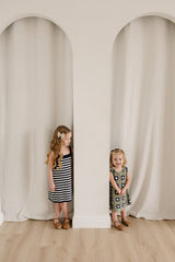 Navy Stripe Knit Tank Dress - HoneyBug 