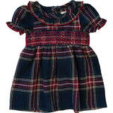 Christmas Plaid Smocked Dress - HoneyBug 