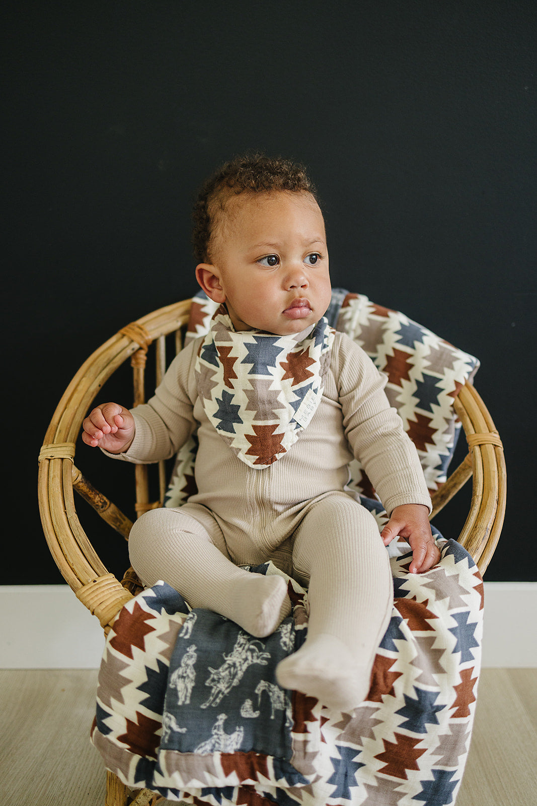 Western Aztec + Wild West Muslin Quilt - HoneyBug 
