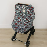 Americana Floral Ribbed Bamboo Multi-Use Cover - HoneyBug 