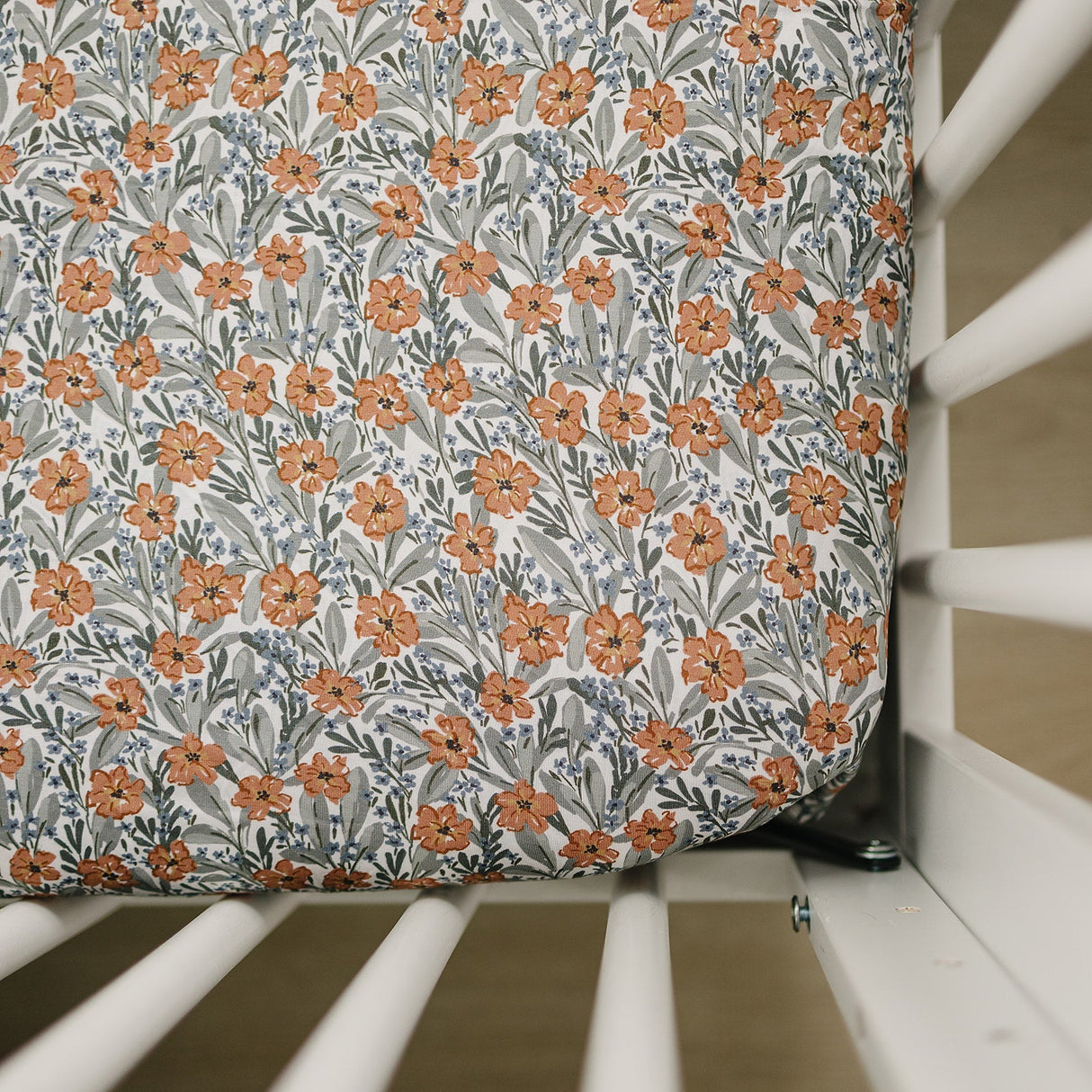 Dainty Meadow Bamboo Stretch Crib Sheet - HoneyBug 