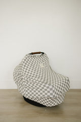 Light Green Checkered Bamboo Multi-Use Cover - HoneyBug 