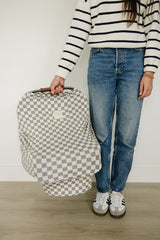 Light Green Checkered Bamboo Multi-Use Cover - HoneyBug 