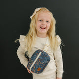 Navy Floral Mini Fanny Pack - HoneyBug 