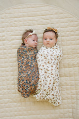 Venetian Floral Muslin Swaddle Blanket - HoneyBug 