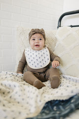 Cream Berry Classic Muslin Bib - HoneyBug 