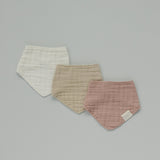 Cream Muslin Bib - HoneyBug 