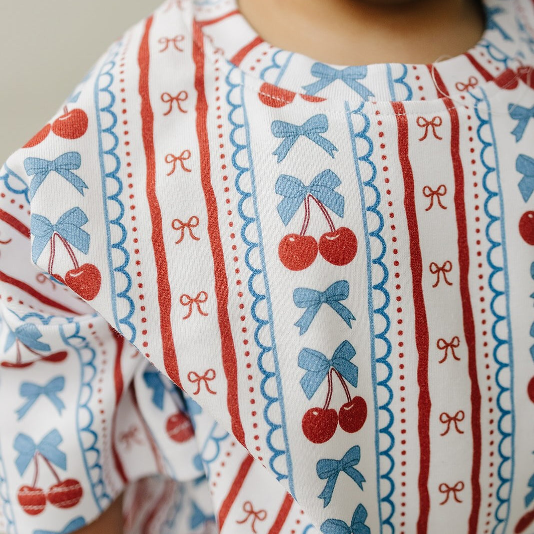 Shorts Set | Cherries & Stripes