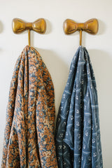 Navy Berry Muslin Swaddle Blanket - HoneyBug 