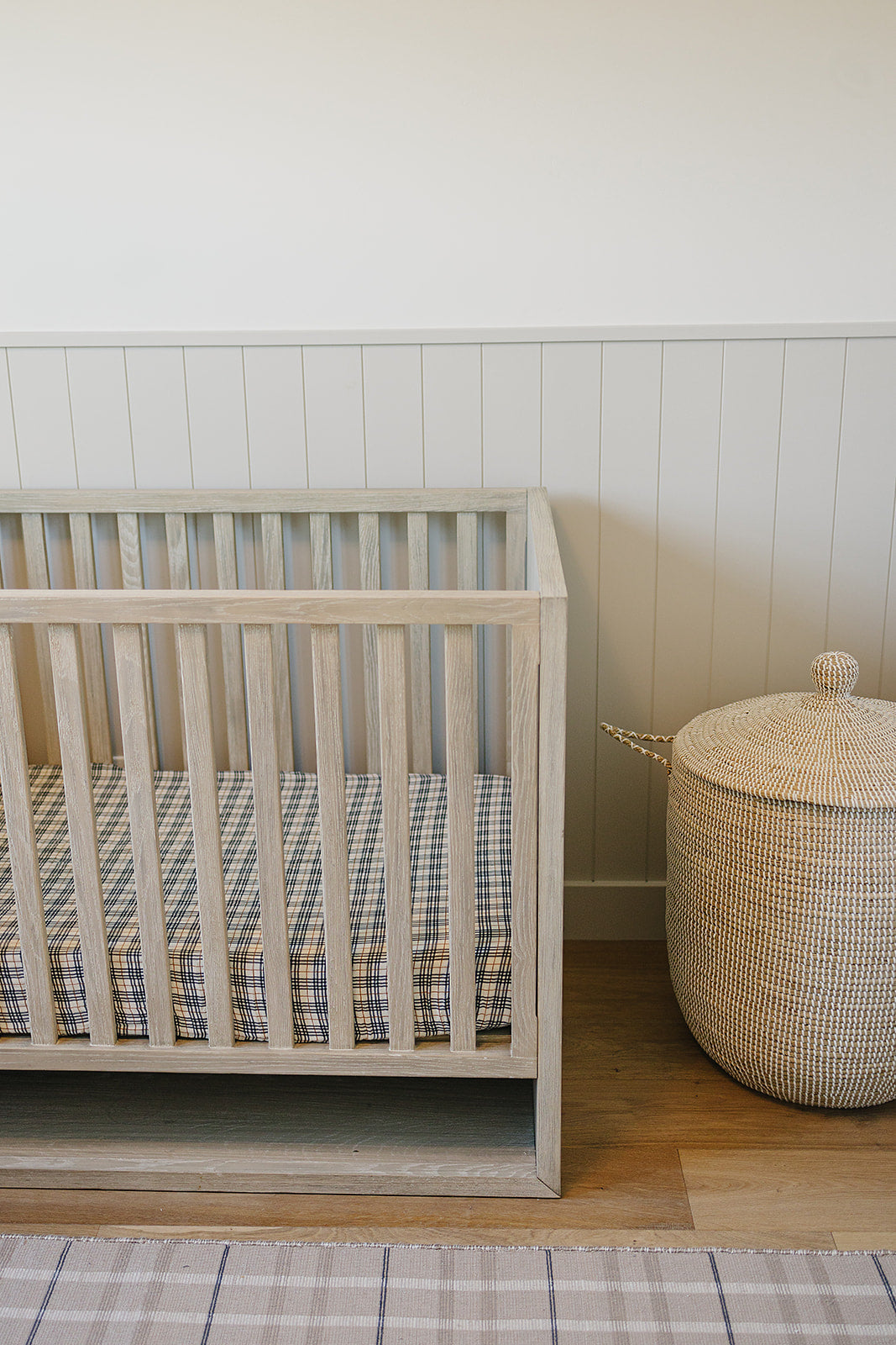 Vintage Plaid Muslin Crib Sheet - HoneyBug 
