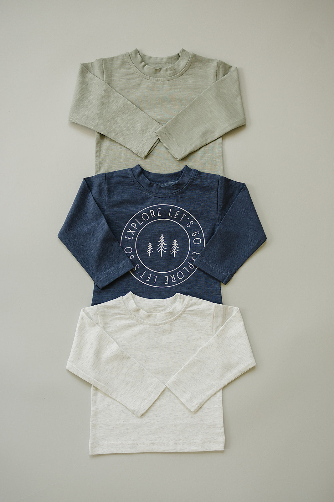 Heather Grey Long Sleeve Cotton Tee - HoneyBug 