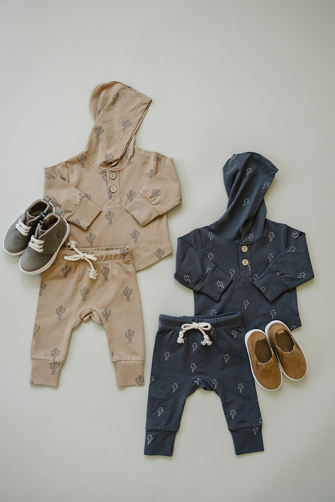 Lightning Bolt Hooded Set - HoneyBug 