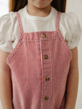 Red Stripe Overalls