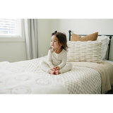 Taupe Checkered Twin Muslin Quilt - HoneyBug 