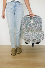 Dark Green Daisy Bamboo Multi-Use Cover - HoneyBug 