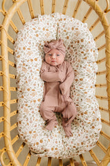 Dusty Rose Bamboo Footed Zipper - HoneyBug 